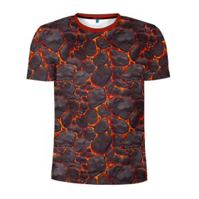 Мужская футболка 3D спортивная с принтом Голем , 100% полиэстер с улучшенными характеристиками | приталенный силуэт, круглая горловина, широкие плечи, сужается к линии бедра | вулкан | голем | демон | жара | камень | лава | огонь | пламя | солнце