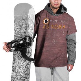 Накидка на куртку 3D с принтом A S Roma - Vintage No.3 , 100% полиэстер |  | рим | рома