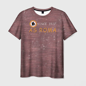 Мужская футболка 3D с принтом A S Roma - Vintage No.3 , 100% полиэфир | прямой крой, круглый вырез горловины, длина до линии бедер | рим | рома