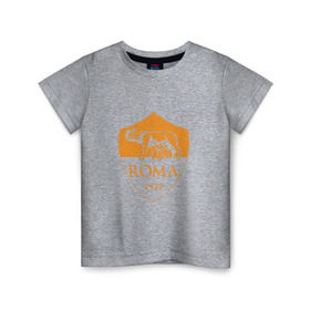 Детская футболка хлопок с принтом A S Roma - Autumn Top , 100% хлопок | круглый вырез горловины, полуприлегающий силуэт, длина до линии бедер | Тематика изображения на принте: as roma | roma | рома | футбол