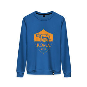 Женский свитшот хлопок с принтом A S Roma - Autumn Top , 100% хлопок | прямой крой, круглый вырез, на манжетах и по низу широкая трикотажная резинка  | as roma | roma | рома | футбол