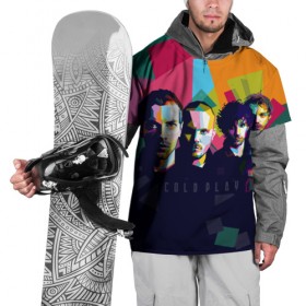 Накидка на куртку 3D с принтом Coldplay , 100% полиэстер |  | cold play | rock | колд плей | колд плэй | колдплей | колдплэй | рок