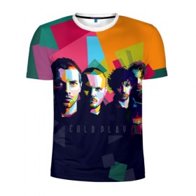 Мужская футболка 3D спортивная с принтом Coldplay , 100% полиэстер с улучшенными характеристиками | приталенный силуэт, круглая горловина, широкие плечи, сужается к линии бедра | cold play | rock | колд плей | колд плэй | колдплей | колдплэй | рок
