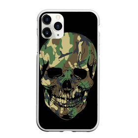 Чехол для iPhone 11 Pro матовый с принтом Череп Армия , Силикон |  | army | biker | ffm | skeleton | skull | армия | байкер | камуфляж | каска | скелет | череп | шлем