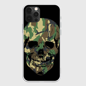 Чехол для iPhone 12 Pro Max с принтом Череп Армия , Силикон |  | army | biker | ffm | skeleton | skull | армия | байкер | камуфляж | каска | скелет | череп | шлем