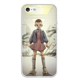 Чехол для iPhone 5/5S матовый с принтом Girl , Силикон | Область печати: задняя сторона чехла, без боковых панелей | stranger things | очень странные дела