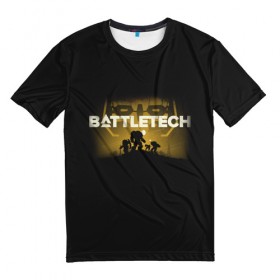 Мужская футболка 3D с принтом BattleTech 2 , 100% полиэфир | прямой крой, круглый вырез горловины, длина до линии бедер | battletech