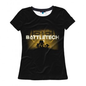 Женская футболка 3D с принтом BattleTech 2 , 100% полиэфир ( синтетическое хлопкоподобное полотно) | прямой крой, круглый вырез горловины, длина до линии бедер | battletech