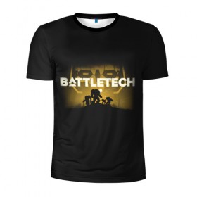 Мужская футболка 3D спортивная с принтом BattleTech 2 , 100% полиэстер с улучшенными характеристиками | приталенный силуэт, круглая горловина, широкие плечи, сужается к линии бедра | battletech