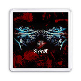 Магнит 55*55 с принтом Slipknot руки зомби , Пластик | Размер: 65*65 мм; Размер печати: 55*55 мм | slipknot | альтернативный метал | андерс | брызги | грув метал | капли | колсефни | кори | кровь | метал | ню метал | ок | слипкнот | тейлор