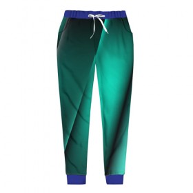 Женские брюки 3D с принтом Emerald lines , полиэстер 100% | прямой крой, два кармана без застежек по бокам, с мягкой трикотажной резинкой на поясе и по низу штанин. В поясе для дополнительного комфорта — широкие завязки | абстракция | геометрия | зеленый