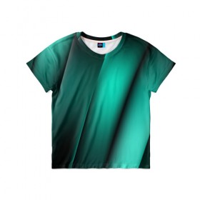 Детская футболка 3D с принтом Emerald lines , 100% гипоаллергенный полиэфир | прямой крой, круглый вырез горловины, длина до линии бедер, чуть спущенное плечо, ткань немного тянется | абстракция | геометрия | зеленый