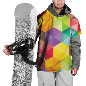 Накидка на куртку 3D с принтом Цветные зонтики , 100% полиэстер |  | Тематика изображения на принте: 