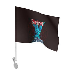 Флаг для автомобиля с принтом Орел группа Slipknot , 100% полиэстер | Размер: 30*21 см | slipknot | альтернативный метал | андерс | головы | грув метал | колсефни | кори | маска | метал | музыка | ню метал | рок | слипкнот | тейлор