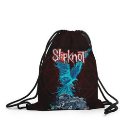 Рюкзак-мешок 3D с принтом Орел группа Slipknot , 100% полиэстер | плотность ткани — 200 г/м2, размер — 35 х 45 см; лямки — толстые шнурки, застежка на шнуровке, без карманов и подкладки | Тематика изображения на принте: slipknot | альтернативный метал | андерс | головы | грув метал | колсефни | кори | маска | метал | музыка | ню метал | рок | слипкнот | тейлор