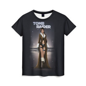 Женская футболка 3D с принтом TOMB RAIDER , 100% полиэфир ( синтетическое хлопкоподобное полотно) | прямой крой, круглый вырез горловины, длина до линии бедер | game | girl | gun | lara croft | tomb raider | девушка | игра | оружие | пистолет