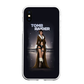 Чехол для iPhone XS Max матовый с принтом TOMB RAIDER , Силикон | Область печати: задняя сторона чехла, без боковых панелей | game | girl | gun | lara croft | tomb raider | девушка | игра | оружие | пистолет