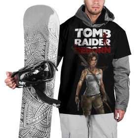 Накидка на куртку 3D с принтом TOMB RAIDER , 100% полиэстер |  | game | girl | gun | lara croft | tomb raider | девушка | игра | оружие | пистолет