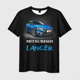 Мужская футболка 3D с принтом Mitsubishi Lancer , 100% полиэфир | прямой крой, круглый вырез горловины, длина до линии бедер | auto | lancer | mitsubishi | авто | автомобиль | водитель | лансер | мицубиси | тачка | японец