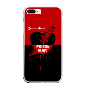 Чехол для iPhone 7Plus/8 Plus матовый с принтом Poison heart , Силикон | Область печати: задняя сторона чехла, без боковых панелей | depeche mode | альтернативный | вестник моды | депеш мод | дэйв гаан | индастриал | клинок | красное | кровь капли | мартин гор | музыка | надпись | новая волна | нож | рок | сердце | синти поп | черное