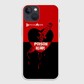 Чехол для iPhone 13 с принтом Poison heart ,  |  | depeche mode | альтернативный | вестник моды | депеш мод | дэйв гаан | индастриал | клинок | красное | кровь капли | мартин гор | музыка | надпись | новая волна | нож | рок | сердце | синти поп | черное