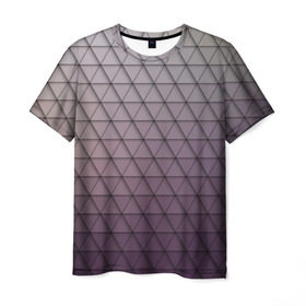 Мужская футболка 3D с принтом Кольчуга из треугольников , 100% полиэфир | прямой крой, круглый вырез горловины, длина до линии бедер | абстракция | геометрия | текстура | узор