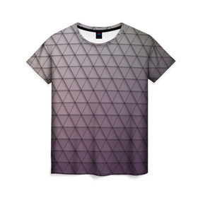 Женская футболка 3D с принтом Кольчуга из треугольников , 100% полиэфир ( синтетическое хлопкоподобное полотно) | прямой крой, круглый вырез горловины, длина до линии бедер | абстракция | геометрия | текстура | узор