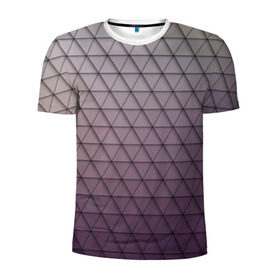 Мужская футболка 3D спортивная с принтом Кольчуга из треугольников , 100% полиэстер с улучшенными характеристиками | приталенный силуэт, круглая горловина, широкие плечи, сужается к линии бедра | абстракция | геометрия | текстура | узор