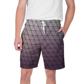 Мужские шорты 3D с принтом Кольчуга из треугольников ,  полиэстер 100% | прямой крой, два кармана без застежек по бокам. Мягкая трикотажная резинка на поясе, внутри которой широкие завязки. Длина чуть выше колен | абстракция | геометрия | текстура | узор