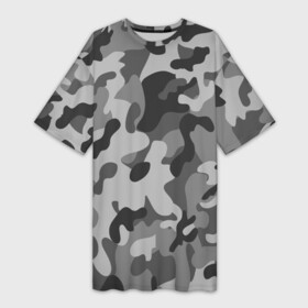 Платье-футболка 3D с принтом НОЧНОЙ КАМУФЛЯЖ | NIGHT CAMOUFLAGE   МИЛИТАРИ ,  |  | 23 февраля | camo | camouflage | fck | military | армия | военные | городской | зима | камуфляж | камуфляжный | лес | милитари | море | морской | мужчинам | патриот | пиксельный | подарок | праздник | пустыня