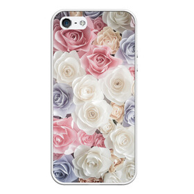 Чехол для iPhone 5/5S матовый с принтом Букет из роз , Силикон | Область печати: задняя сторона чехла, без боковых панелей | розы | цветы
