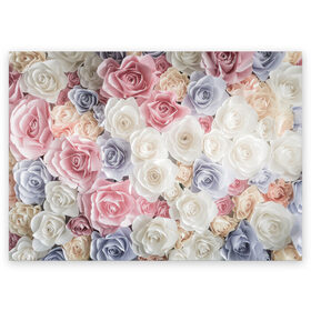 Поздравительная открытка с принтом Букет из роз , 100% бумага | плотность бумаги 280 г/м2, матовая, на обратной стороне линовка и место для марки
 | Тематика изображения на принте: розы | цветы