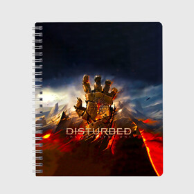 Тетрадь с принтом Disturbed рука , 100% бумага | 48 листов, плотность листов — 60 г/м2, плотность картонной обложки — 250 г/м2. Листы скреплены сбоку удобной пружинной спиралью. Уголки страниц и обложки скругленные. Цвет линий — светло-серый
 | disturbed | альтернативный | встревоженные | группа | джон мойер | дистёрбд | дэвид дрейман | дэн дониган | кулак | майк венгрен | метал | ню метал | нюметал | рука | хеви | хеви метал | хевиметал