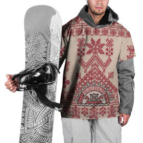 Накидка на куртку 3D с принтом Новогодний ковер , 100% полиэстер |  | Тематика изображения на принте: вышивка | текстура | ткань | узоры