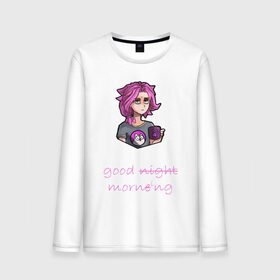 Мужской лонгслив хлопок с принтом sleepy maeve , 100% хлопок |  | art | game | good | morning | night | online | paladins | sleepy | video