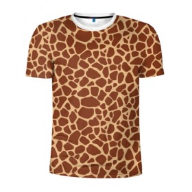 Мужская футболка 3D спортивная с принтом Жираф , 100% полиэстер с улучшенными характеристиками | приталенный силуэт, круглая горловина, широкие плечи, сужается к линии бедра | africa | afro | etnos | girafe | африка | афро | жираф | этно