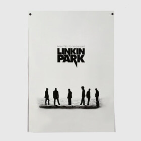 Постер с принтом Группа Linkin Park , 100% бумага
 | бумага, плотность 150 мг. Матовая, но за счет высокого коэффициента гладкости имеет небольшой блеск и дает на свету блики, но в отличии от глянцевой бумаги не покрыта лаком | bennington | chester | linkin park | альтернативный метал | альтернативный рок | беннингтон | группа | линкин парк | музыкант | ню метал | певец | рок | рэп | рэп рок | честер | электроник рок