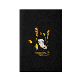 Обложка для паспорта матовая кожа с принтом Evanescence рука , натуральная матовая кожа | размер 19,3 х 13,7 см; прозрачные пластиковые крепления | 