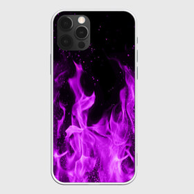Чехол для iPhone 12 Pro Max с принтом Фиолетовый огонь , Силикон |  | лиловый | пламя | яркий