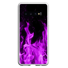 Чехол для Samsung Galaxy S10 с принтом Фиолетовый огонь , Силикон | Область печати: задняя сторона чехла, без боковых панелей | Тематика изображения на принте: лиловый | пламя | яркий