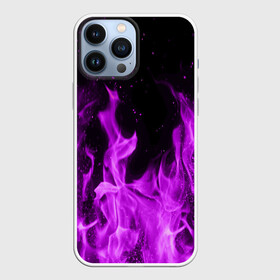 Чехол для iPhone 13 Pro Max с принтом ФИОЛЕТОВЫЙ ОГОНЬ | VIOLET FLAME NEON ,  |  | лиловый | пламя | яркий