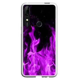 Чехол для Honor P Smart Z с принтом Фиолетовый огонь , Силикон | Область печати: задняя сторона чехла, без боковых панелей | лиловый | пламя | яркий