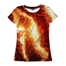 Женская футболка 3D с принтом Gates of hades , 100% полиэфир ( синтетическое хлопкоподобное полотно) | прямой крой, круглый вырез горловины, длина до линии бедер | nebula | звезды | космос | туманность