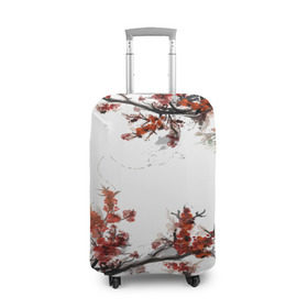 Чехол для чемодана 3D с принтом САКУРА , 86% полиэфир, 14% спандекс | двустороннее нанесение принта, прорези для ручек и колес | blossom | flower | бабочки | весна | лето | природа | расцвет | цвет | цветение | цветковое растение | цветок