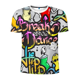 Мужская футболка 3D спортивная с принтом Graffiti , 100% полиэстер с улучшенными характеристиками | приталенный силуэт, круглая горловина, широкие плечи, сужается к линии бедра | break | dance | graffiti | hip hop | rap | граффити | рэп | скейтборд | хип хоп