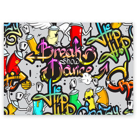 Поздравительная открытка с принтом Graffiti , 100% бумага | плотность бумаги 280 г/м2, матовая, на обратной стороне линовка и место для марки
 | break | dance | graffiti | hip hop | rap | граффити | рэп | скейтборд | хип хоп