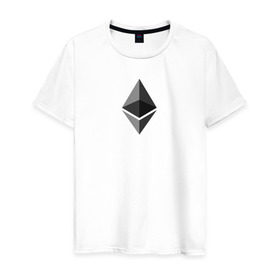 Мужская футболка хлопок с принтом эфир , 100% хлопок | прямой крой, круглый вырез горловины, длина до линии бедер, слегка спущенное плечо. | bitcon | dogecoin | ethereum | биткоин | догикоин | криптовалюта | майнер | майнинг | эфир | эфириум