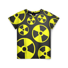 Детская футболка 3D с принтом Радиация , 100% гипоаллергенный полиэфир | прямой крой, круглый вырез горловины, длина до линии бедер, чуть спущенное плечо, ткань немного тянется | радиация | радиоактивность