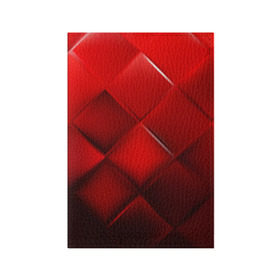Обложка для паспорта матовая кожа с принтом Red squares , натуральная матовая кожа | размер 19,3 х 13,7 см; прозрачные пластиковые крепления | Тематика изображения на принте: абстракция | геометрия | квадрат | текстура