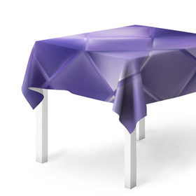 Скатерть 3D с принтом Фиолетовые грани , 100% полиэстер (ткань не мнется и не растягивается) | Размер: 150*150 см | абстракция | геометрия | квадрат | текстура | фиолетовый